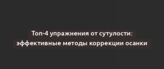 Топ-4 упражнения от сутулости: эффективные методы коррекции осанки