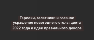 Тарелки, салатники и главное украшение новогоднего стола: цвета 2022 года и идеи правильного декора